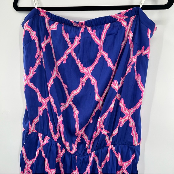 Lilly Pulitzer Ritz Romper Deep Dive Engineered Blue Nautical Santorini XL - Picture 5 of 11